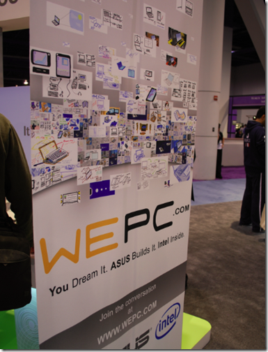 WePC.com banner at the ASUS #ces2009 booth