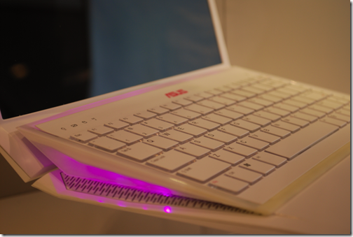 Raised keyboard on ASUS Origami notebook concept